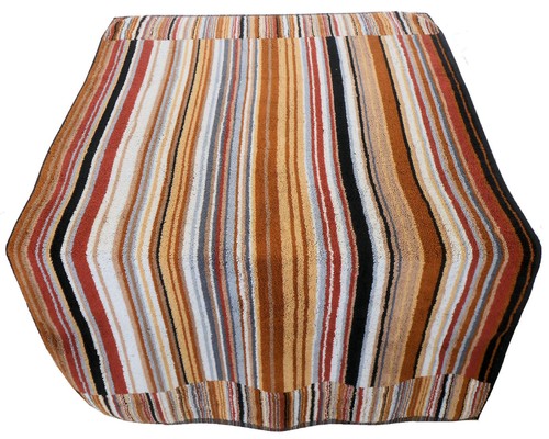 MISSONI HOME TWO BATH TOWELS COTTON vintage RED BROWN 27X45" FIZZ 100 - 第 2/14 張圖片