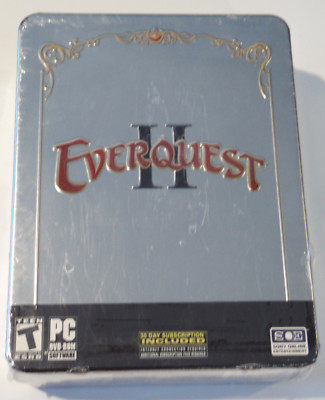 Everquest II 2 Collector's Edition PC GAME DVD-ROM Metal Box Tin - Sealed w WEAR