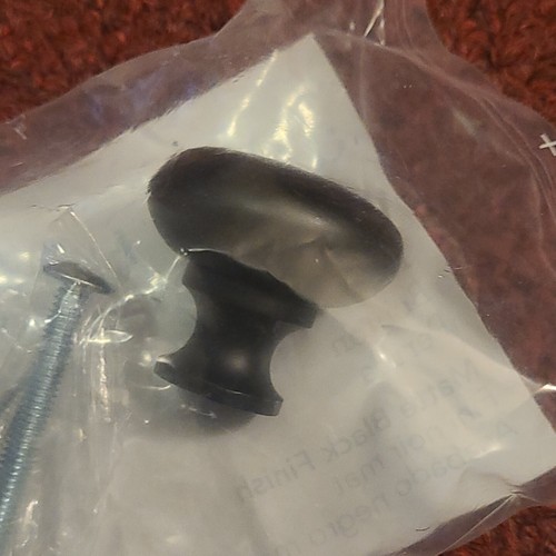 NEW allen + roth Matte Black Finish Round Cabinet Knob 1.22 in Z772B-31-DBK - Picture 5 of 5