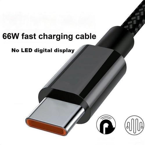 120w Super Fast USB Type-C Charging Cable Braid Phone Charger Lead with Display - Zdjęcie 22 z 23