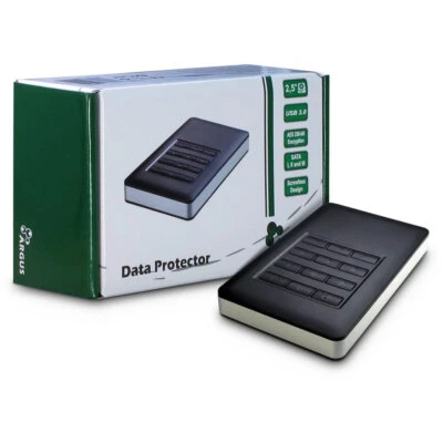 INTER-TECH GD-25LK01 HDD Festplatten Gehäuse 2.5" HDD mit USB 3.0 & Codeschloss AES 256