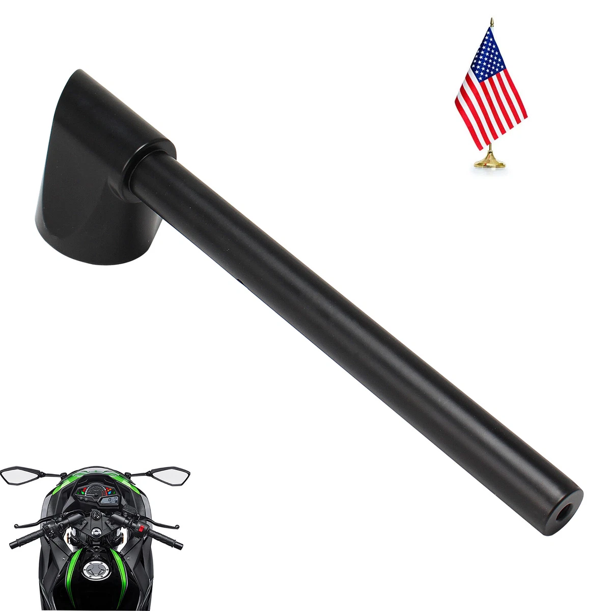 Right Side Handlebar For Kawasaki Ninja 250 / 300 / EX250 – Black Metal, GIDIBII, 2008-2017