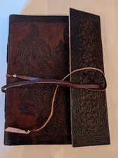 Leatherbound Artisan Stitched Notebook – Blank, Thick Paper, Handmade Journal