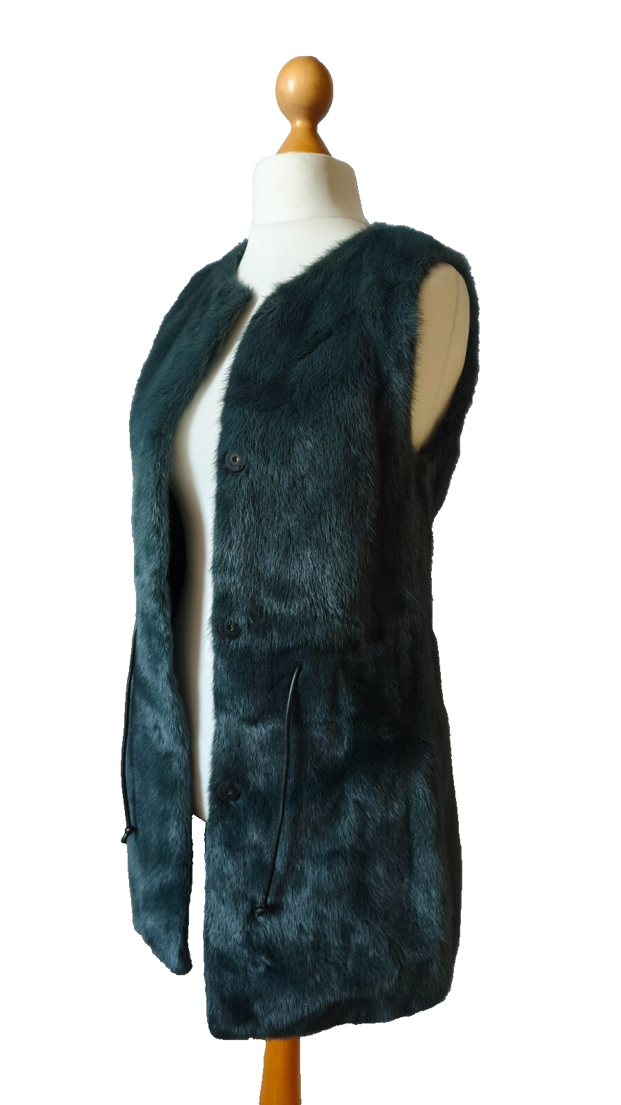 Yves Salomon METEO giubbotto pelliccia visone giacca cappotto taglia FR 38 XS S Made France