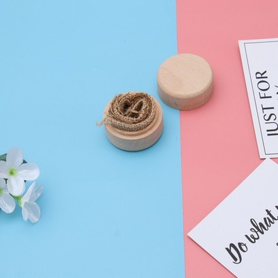 Runde Ringbox aus Holz im Vintage-Stil für Hochzeit, Verlobung, rustikale