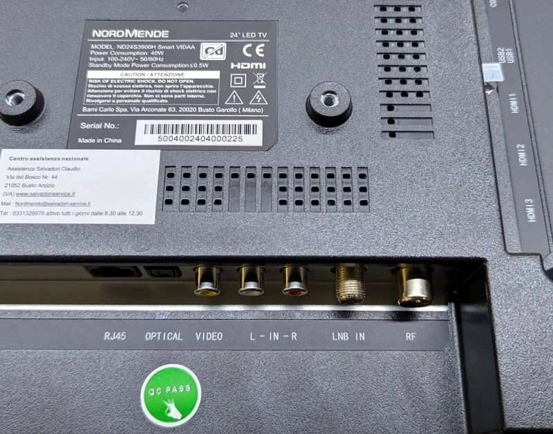 Televisore SMART Vidaa TV 24 Pollici HD Nordmende TivùSat Cuffie Netflix Amazon, fotografia 10 di 14