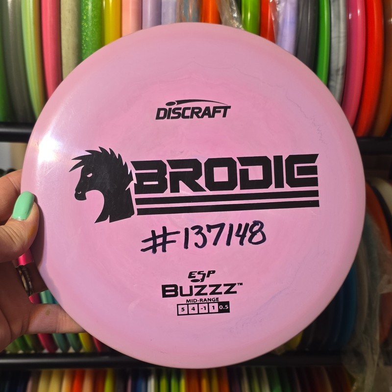 Discraft ESP Brodie Buzzz Midrange Disc Golf Disc Pink 173g Turn -1 Fade 0.5