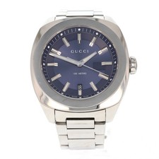 Gucci GG2570 41mm Navy Blue Cushion Dial Quartz Stainless Steel Men's Wristwatch