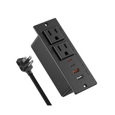 30W USB C Recessed Power Strip,Flat Plug Power Strip,2 Outlets 4 US... Fast Ship