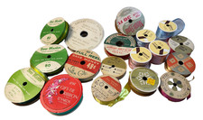 Vintage Lot 17 Roll Spool Craft Ribbon Partial Used