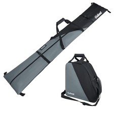Ski Bag and Boot Bag Combo,Ski Bags for Air Travel,Snowboard Bag Black  Grey