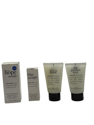 Lot Of 4 Philosophy Skincare Products 2 Facial Firming Serums & 2 Facial Scrubs