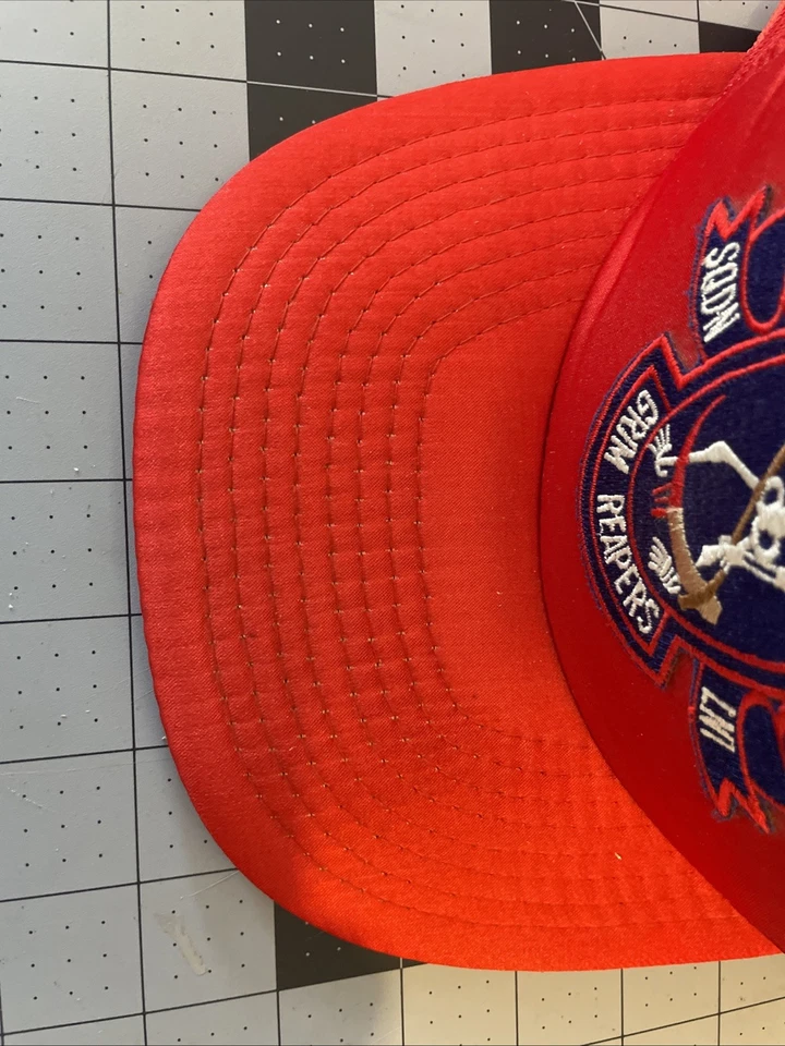 Vintage US Army Air Force 13th Bomb Squadron  TRUCKER HAT The Devils Own Grim - Image 4 of 4