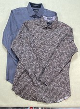 Lot of 2 Paul FrederickShirt Mens 16 -34 Tailored Fit non-iron cotton