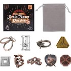 Knobelspiele Metall Puzzle Geduldsspiel IQ Spiele Set Geschenk für Erwachsene