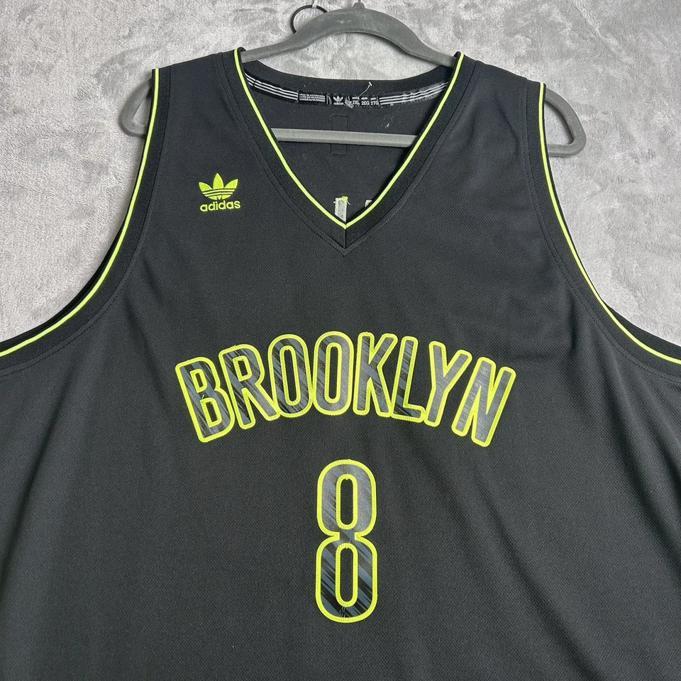 Camiseta deportiva Brooklyn Nets Deron Williams para hombre 2XL negra neón eléctrica Adidas Limited Foto 2 de 4