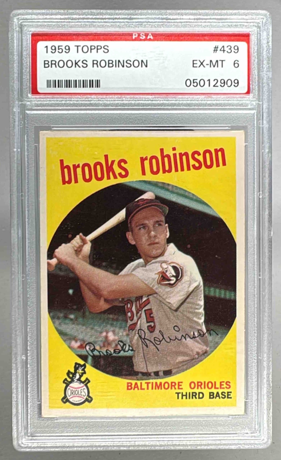 1959 Topps 439 Brooks Robinson PSA 6 - OLD LABEL