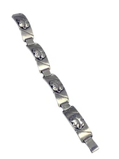 ANTIQUE GEORG JENSEN STERLING #459L hammered bracelet