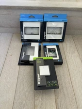 Legrand Adorne Lot - 2 single + 2 double wall plates, 3-Way switch - White - NIB