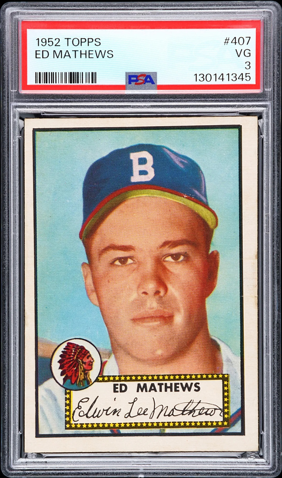 1952 Topps Ed Mathews #407 PSA 3