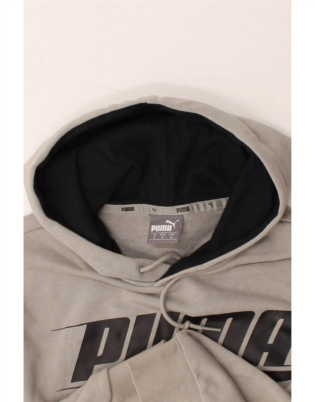 OFF WHITE Felpa con cappuccio uomo PUMA grafica maglione medio bianco sporco cotone BT07