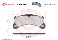 Brembo Bremsbelagsatz Scheibenbremse Prime P 65 033 FüR Porsche Panamera 95B 971