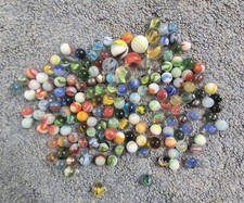 Vintage Lot Of over 160 Marbles Mixed Variety