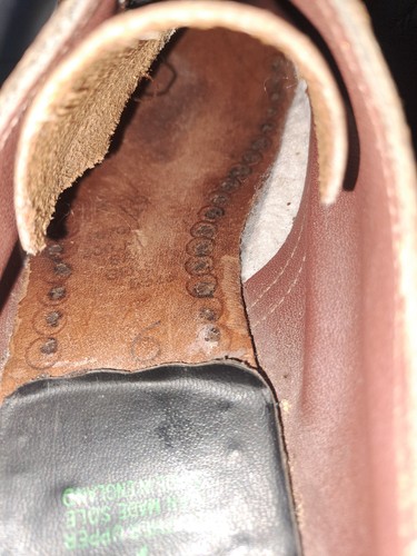 Vintage anni 80 Getta Grip UK Rangers UNPAAR 38-39 UK5-6 Made in England punta acciaio - Foto 12 di 18