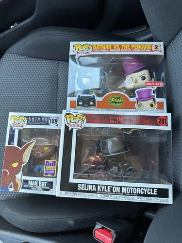 Batman Funko Pop Lot Including Catwomen Manbat Batman And The Penguin