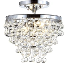 JYL9029B Toronto 13" Metal/Crystal LED Flush Mount Contemporary,Transitional ...