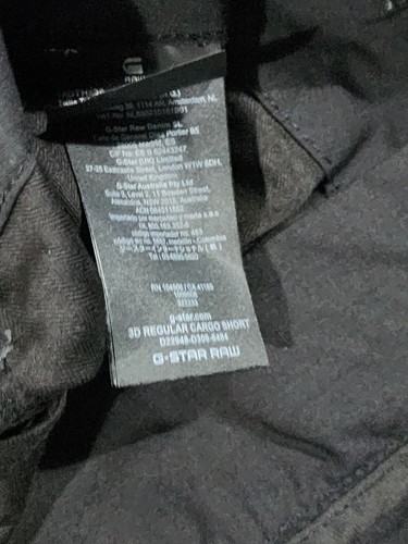 g raw star 3D regular cargo black Utility Chinos Shorts - Picture 8 of 10
