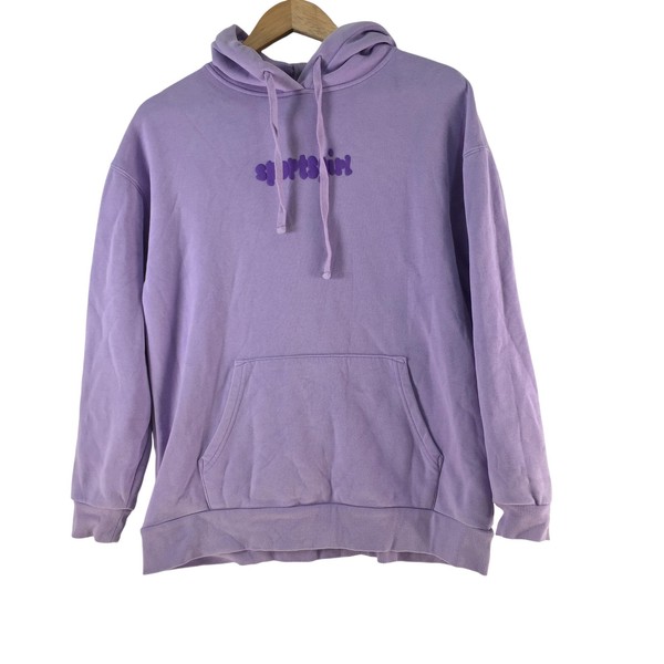 Sportsgirl Hoodie Womens XS Purple Fleece Logo Pullover Kangaroo Pocket 135112