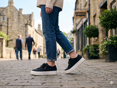 Levi s Tijuana 2.0 Damen Canvas Plateau Sneaker Schwarz Größe UK 6 EU 39 Pumps