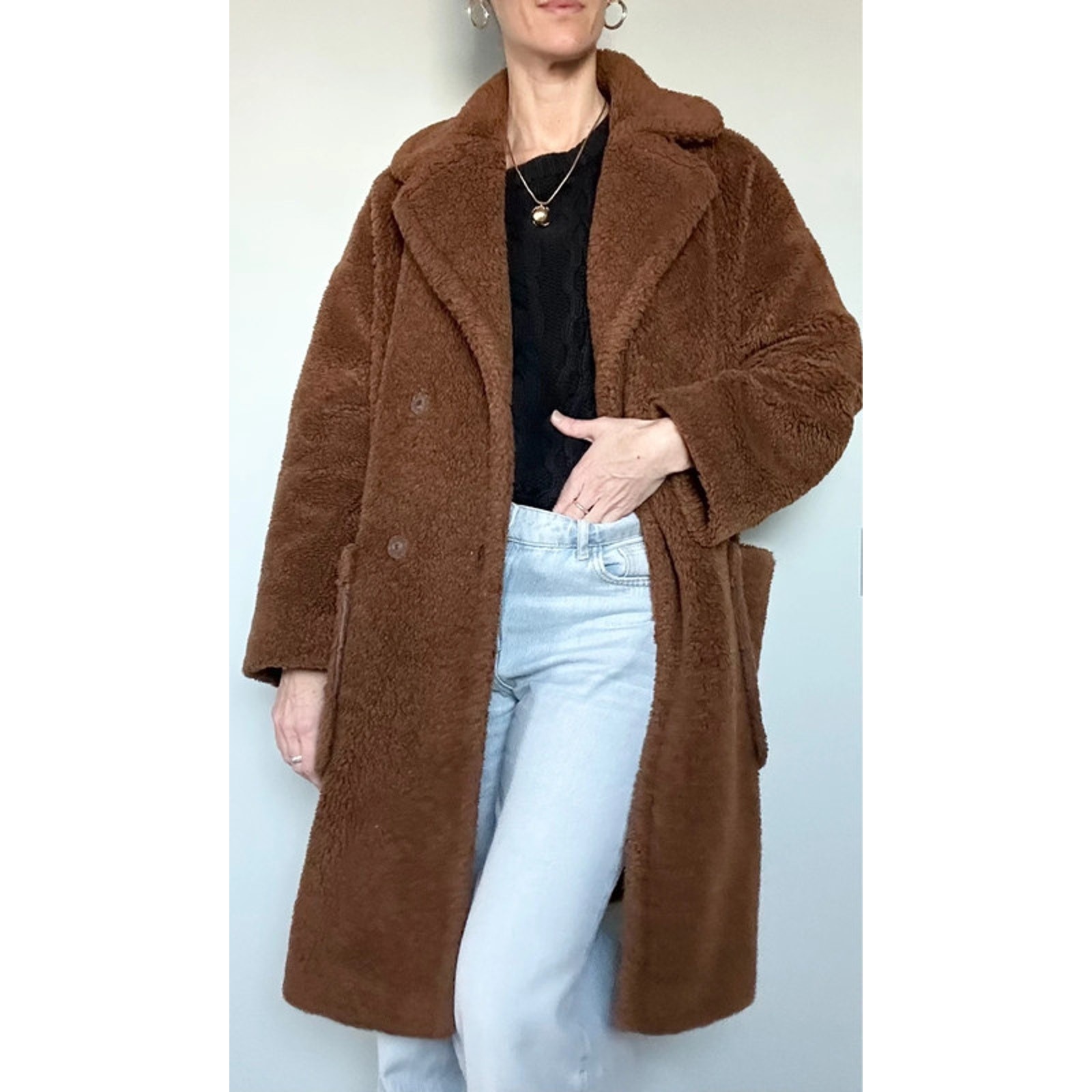 Max Mara Weekend Oversized Teddy Coat - Camel - Tan - Brown - Women 8 uk (4 usa)