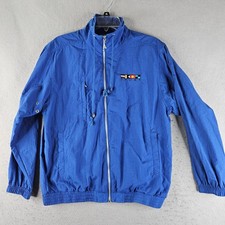 Vintage Catalina Jacket Womens Small Blue Nylon Sport Windbreaker 90s Hong Kong