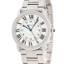 Cartier Ronde Solo de Cartier WSRN0012 Roman Blue Hand Silver mens Watches