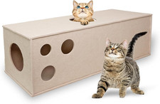 Cat Tunnel, Felt Tunnels for Indoor Cats, Peekaboo Hideaway Cave, Straight Cat T