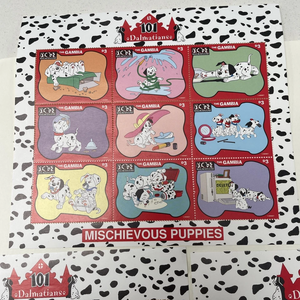 1997 Gambia Disney Dalmatian Stamp Sheets. Total of 24 stamps. MNH - Image 2 of 4
