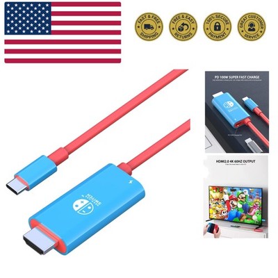 USB C to HDMI Cable 2 in 1 Steam Deck Adapter 4K 60Hz HDMI 100W Charging Port...