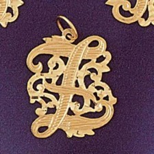 Initial Z Charm Pendant 14k Gold 1.7 Grams