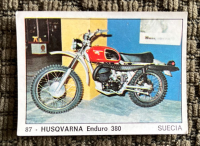 Husqvarna Enduro 380 Motocross Motorcycle Moto 2000 Panini Italy Sticker Card