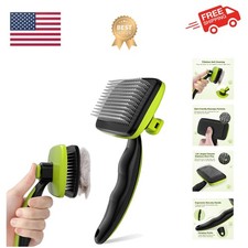 Self-Cleaning Slicker Brush for Dogs, Cats, Lightweight Dog Brush for Sheddin...