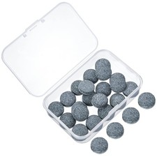 Gejoy 20 Pcs Billiard Pool Cue Tips Replacement Kit Stick 13 mm, Gray