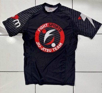 Storm Fight Sports Jiu Jitsu Team Rashguard Shirt Unisex Small Black BJJ MMA