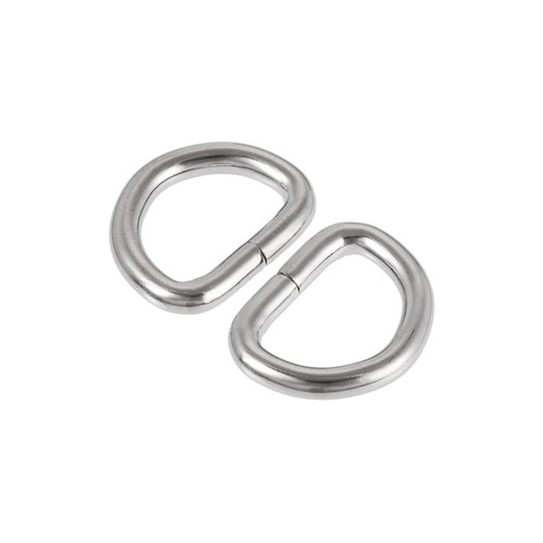 Swpeet 120 pz assortiti multiuso metallo D anello semicircolare con anello a D per Hardware Bags anello mano DIY accessori – 15,1 cm , 520,3 cm, 310,2 cm, 2,5 cm, 510,2 cm SliverTriGlide