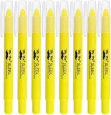 Mr. Pen- No Bleed Gel Bible Highlighters, Yellow, Pack of 8 8 Pack, Yellow 