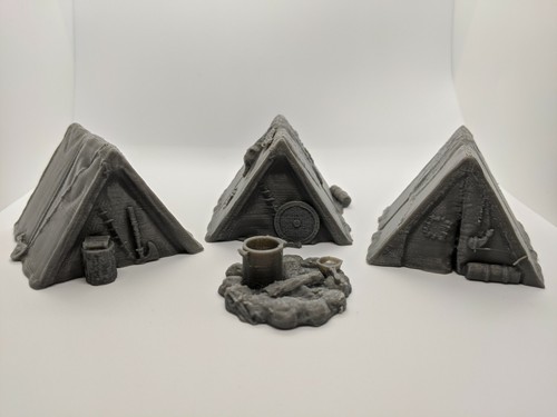Juego de campamento de aventureros 28 mm 1:56 juegos de guerra modelo de mesa paisaje disperso - Imagen 2 de 23