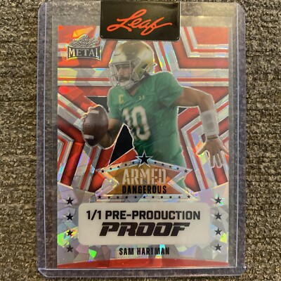 2024 Leaf Metal Pre-Production Proof 1/1 Armed & Dangerous  Red Ice- Sam Hartman