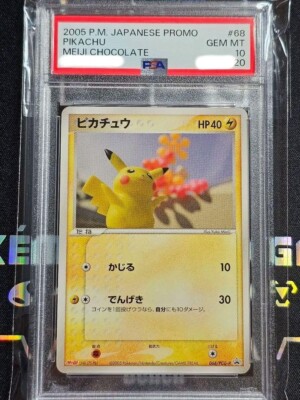 PSA 10 Pokemon Card Pikachu Meiji Chocolate Promo 068/PCG-P