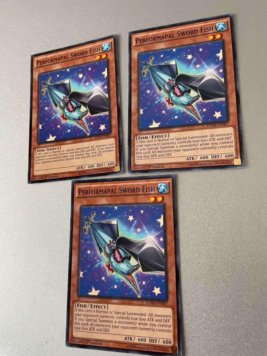 yugioh performapal card canard Sword Fish - DUEA-EN007 / MP15-EN063 Common 1st ed. NM YuGiOh! X3 Performapal Sky Magician Girl -
